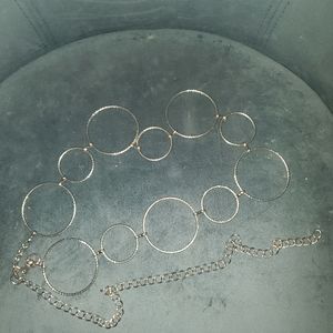 Vintage Silver Circle Chain Belt